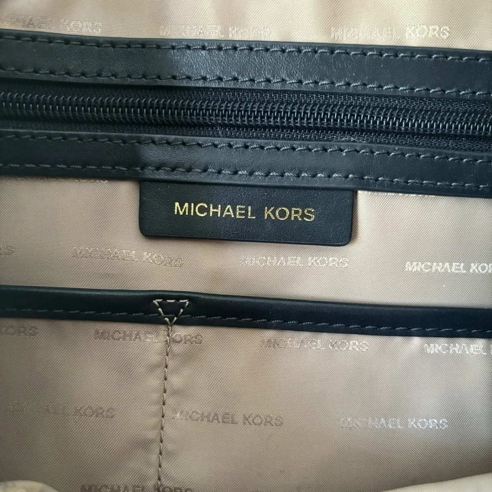 Michael Kors | Women's Leather Raven Large Tote Shoulder Bag Blue Pearl Gray